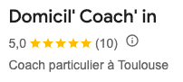 Avis Google 5 étoiles coach sportif à domicile Lacroix-Falgarde - Domicil' Coach'in