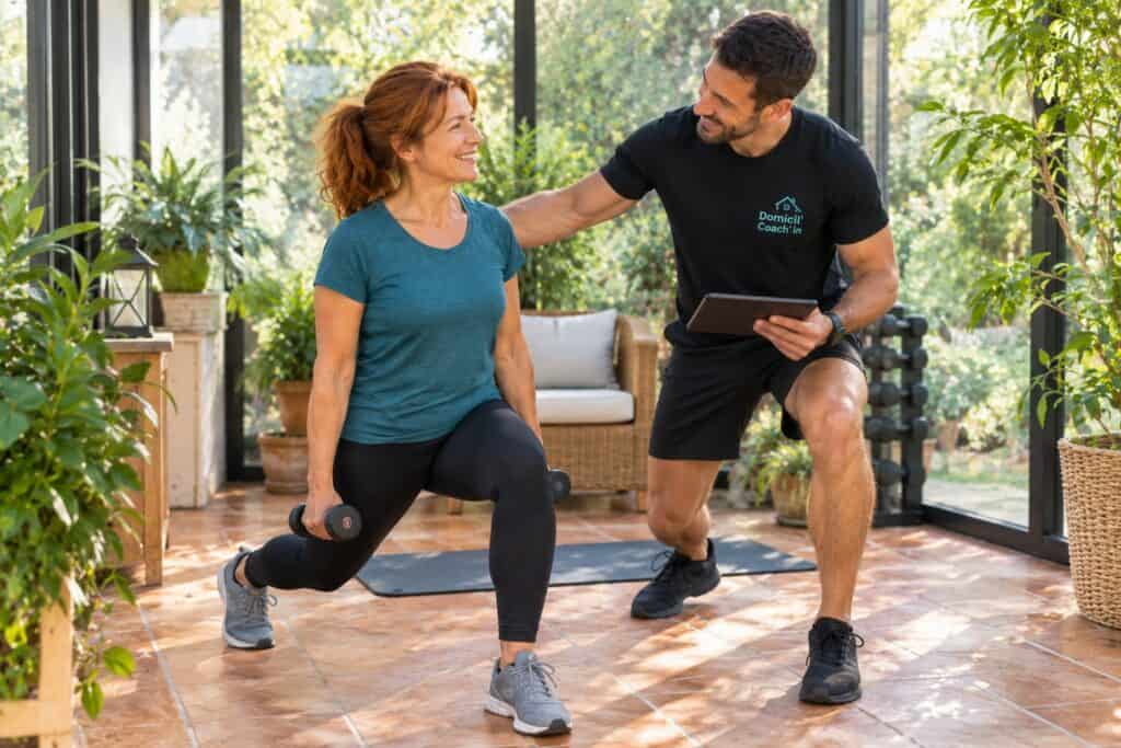 Prix d'un coach sportif à domicile : séance individuelle dans une véranda