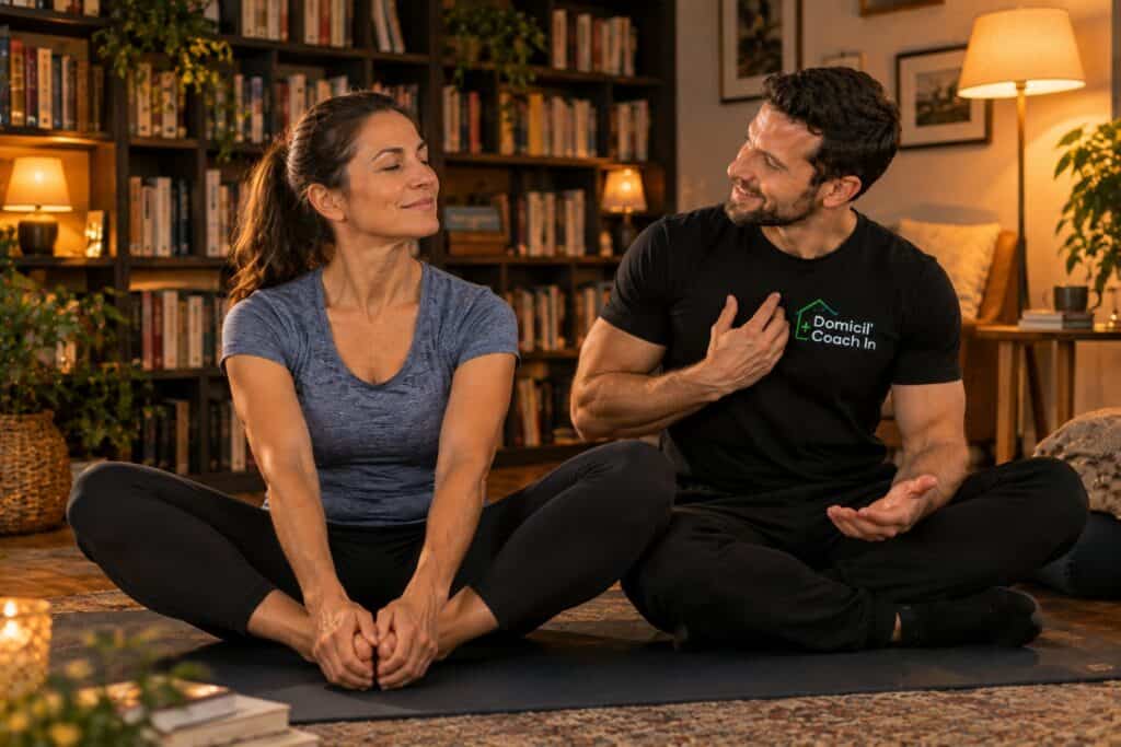 sport et sommeil : étirements doux et respiration en fin de journée